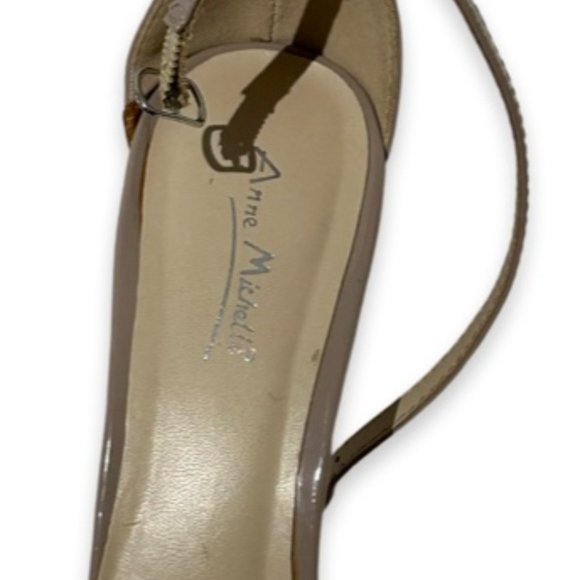 Anne Michelle Women's Nude High Heel Ankle Strap Open Toe Size 10 - Picture 6 of 13